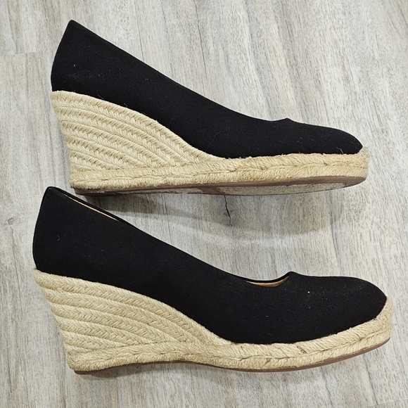 J. Crew Womens Canvas Espadrilles Wedge Heels Shoes Beige Slip On Size 7.5 - Picture 8 of 9